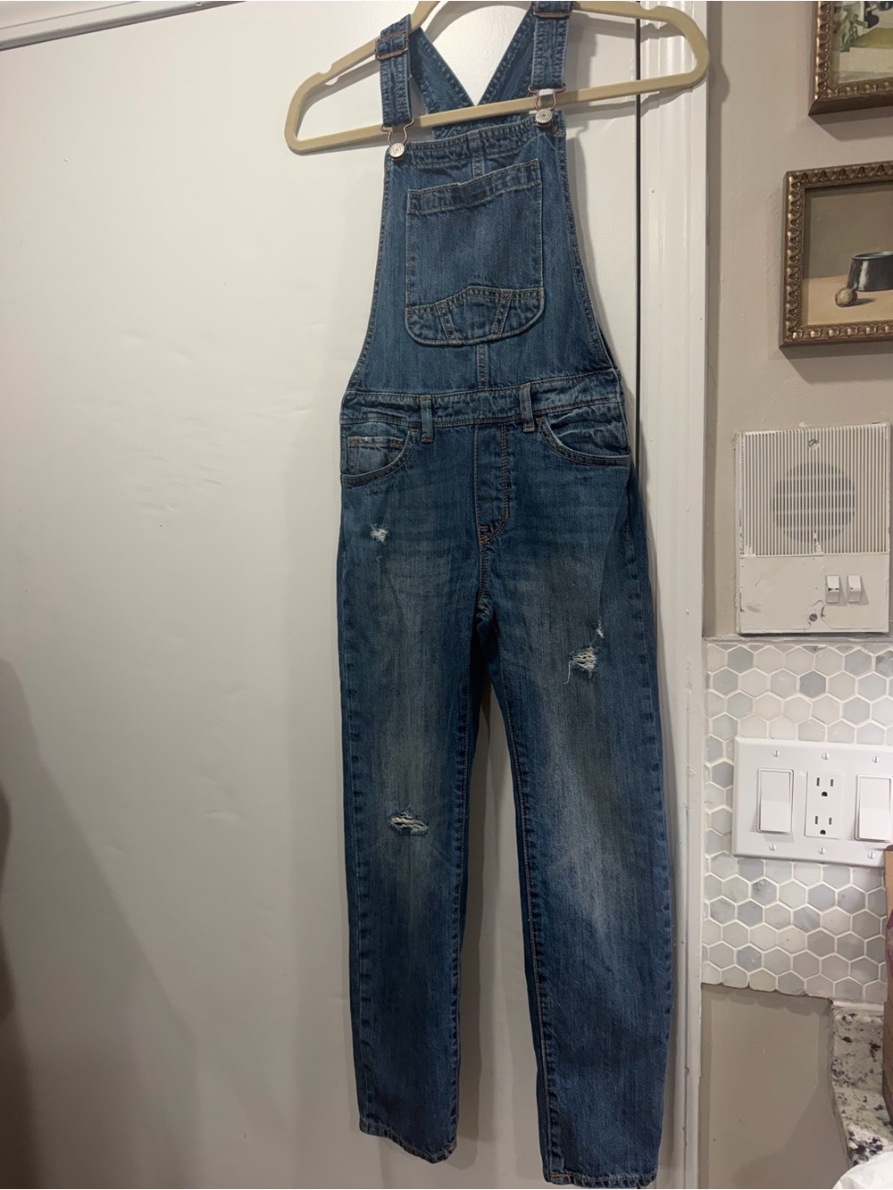 Girls Blue Gap Denim Overalls - Classic Casual Jeans